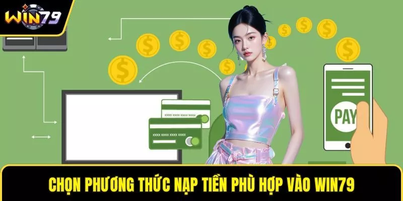 Chọn phương thức nạp tiền phù hợp vào WIN79