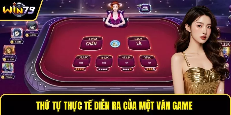 Thứ tự thực tế diễn ra của một ván game